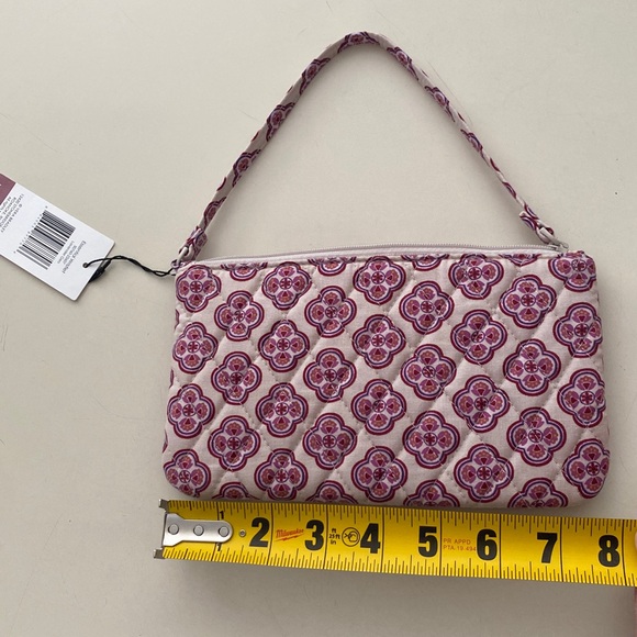 Vera Bradley Pink Floral Quilted Wristlet with Wrist Strap - Picture 4 of 5